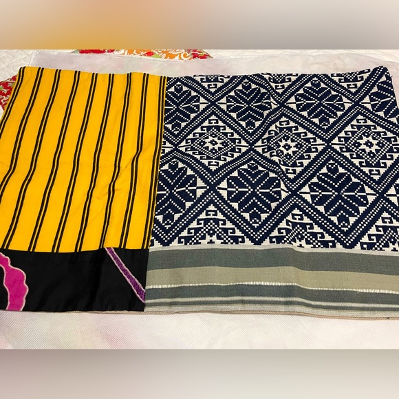 New Pottery Barn Pauline Boyd Nightstorm Stripe Patchwork Lumbar Pillow, 16X26” - Picture 4 of 15